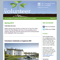 Email design for NTS volunteer newsletter